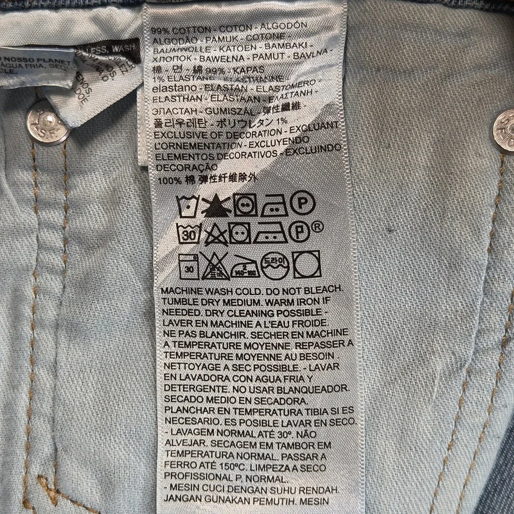 Levis 505 Regular Fit Jeans Mens 38x30 Blue Medium Wash Straight Leg Denim